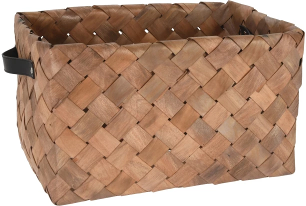 Úložný košík borovicové drevo, 30x15 cm