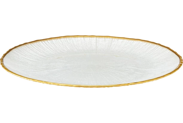 Dezertný tanier Dia 21 cm, biela/zlatá