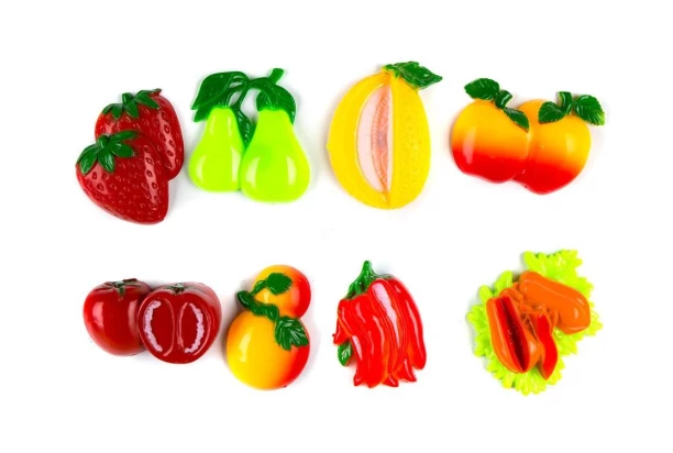 Súprava magnetiek (8 ks) Zelenina, ovoce