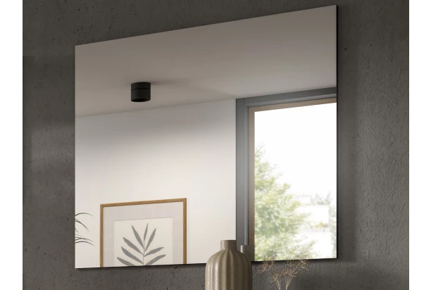 Nástenné zrkadlo na šedom paneli Cano, 80x73 cm