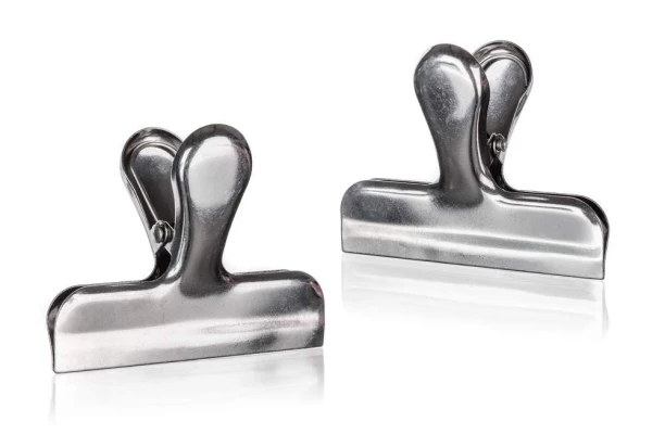 Súprava klipsov na vrecká (2 ks) Akcent, nerez