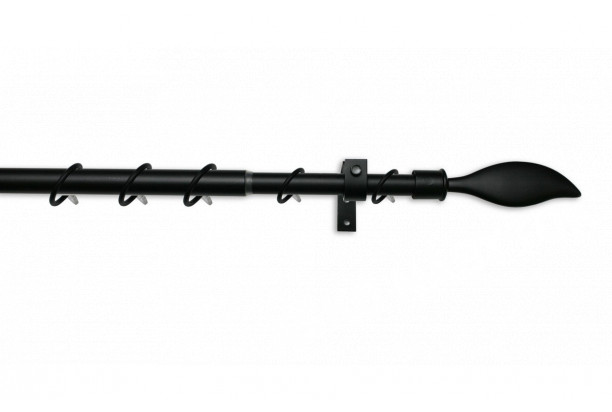 Garniža Flame, čierna, 130-240 cm