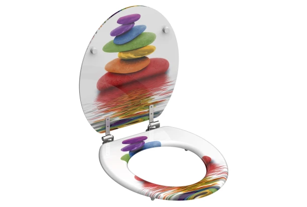 WC doska Colorful Stones, MDF