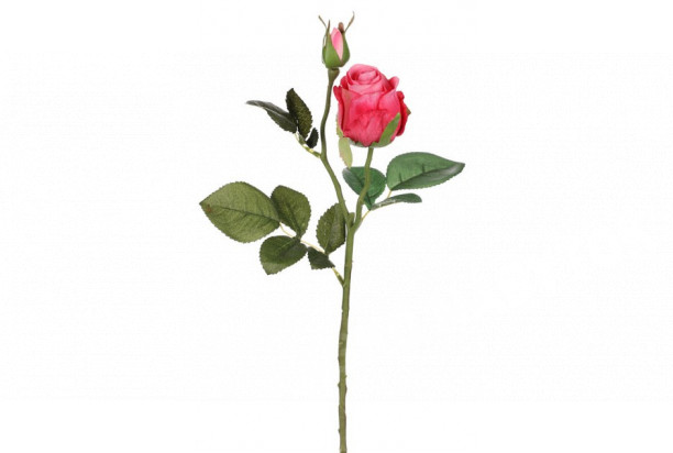 Umelá kvetina Ruža 46 cm, ružová