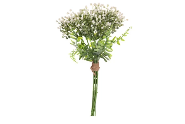 Umelá kytica Bobuľa 31 cm, biela