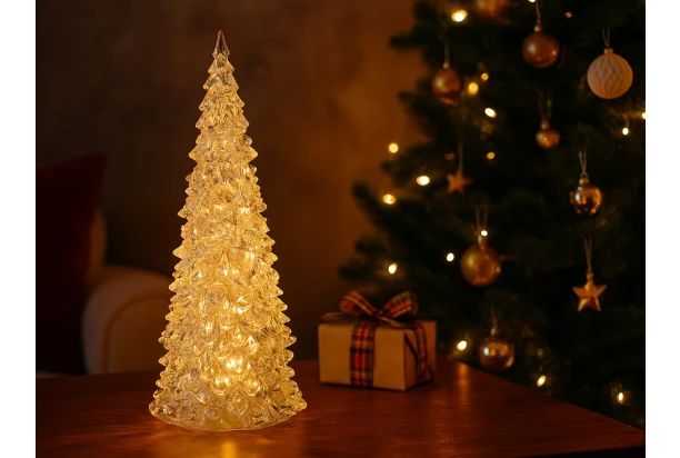 Vianočná dekorácia LED stromček, 17 cm