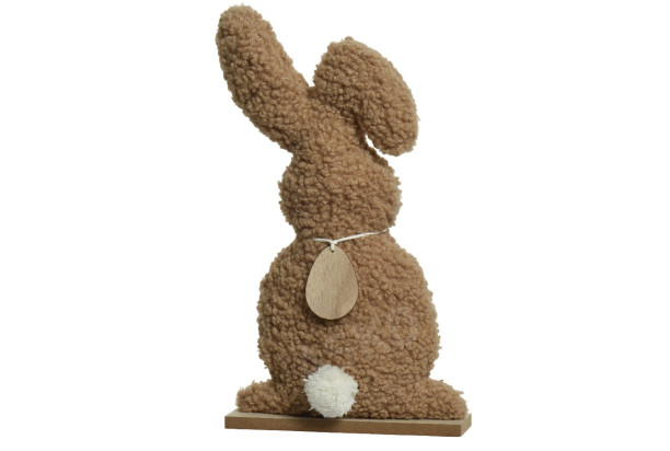 Veľkonočná dekorácia Plyšový zajac, hnedý