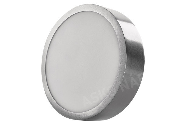 Stropné/nástenné LED osvetlenie Nexxo 17 cm, brúsený nikel, okrúhle