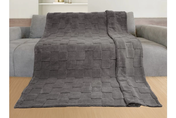 Deka Karo Sherpa 140x200 cm, antracitová