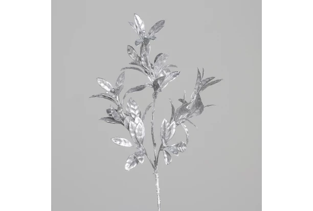 Vianočná vetvička 67 cm, strieborná