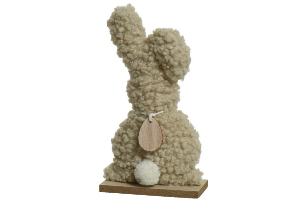 Veľkonočná dekorácia Plyšový zajac, béžový