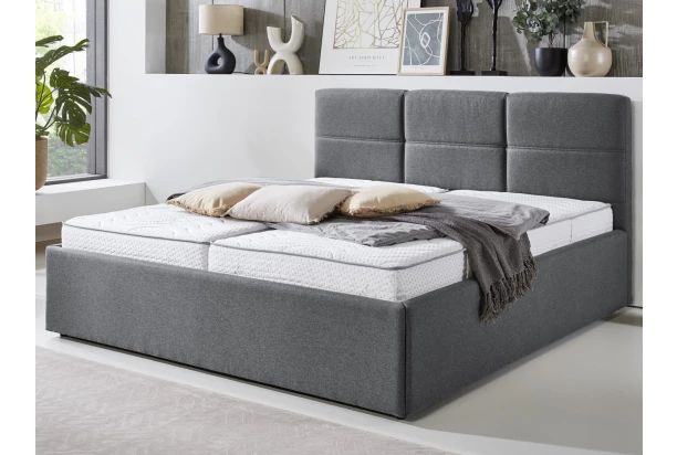 Posteľ Domango 180x200 cm, stredne šedá látka