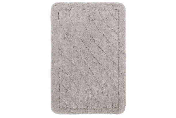 Kúpeľňová predložka 60x90 cm, vlnky, kamenná šedá