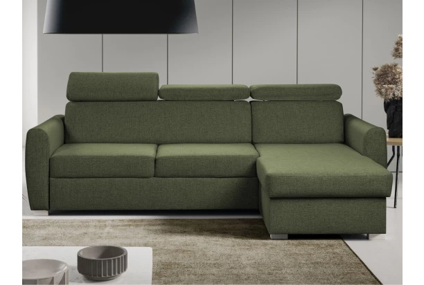 Rohová sedacia súprava Mistic, lesná zelená látka