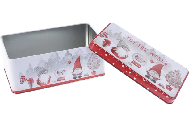 Dóza na pečivo Vianočné škriatkovia, 18x10 cm