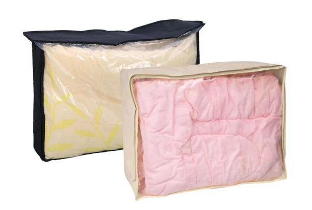 Vak pod posteľ (1 ks) 80x60x25 cm, béžový/čierny