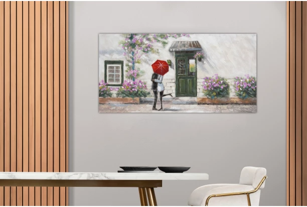 Ručne maľovaný obraz Láska, 140x70 cm