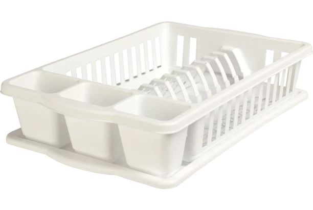 Odkvapkávač na riad 39,5x26 cm, biely