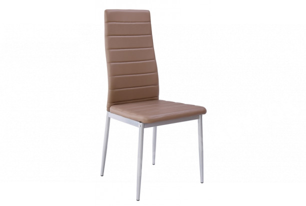 Jedálenská stolička Zita, šedo-hnedá ekokoža