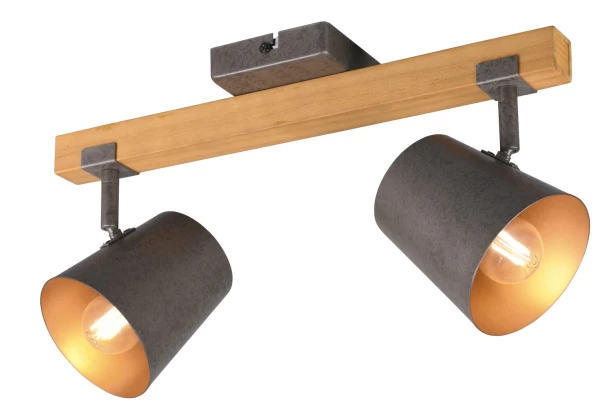 Stropné osvetlenie Bell, antický nikel, 2 svietidlá