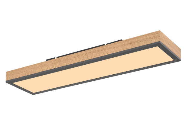 Stropní LED osvetlenie Doro 60 cm, drevený vzhľad