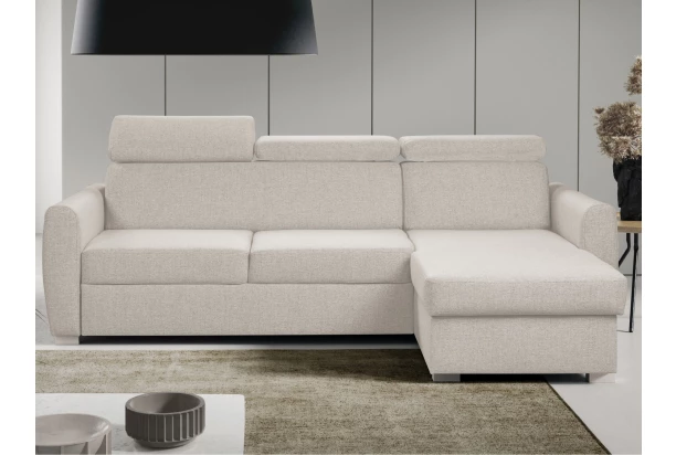 Rohová sedacia súprava Mistic, svetlo béžová látka