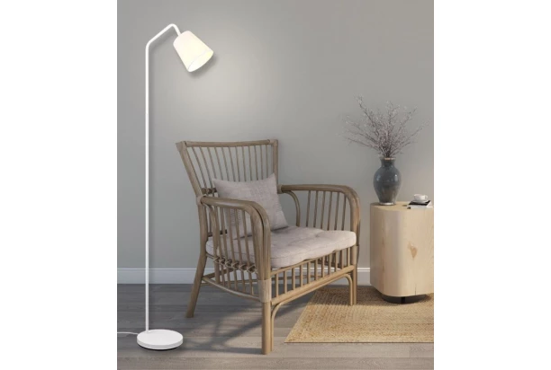 Stojacia lampa Buddy, biela