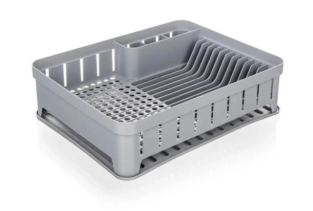 Odkvapkávač na riad myKitchen 40x31 cm, šedý