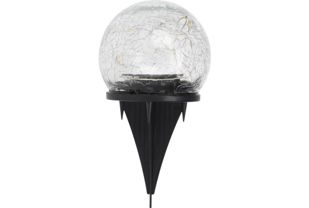Solárna lampa sklenená guľa, 8 cm