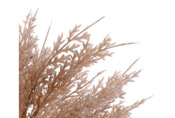Umelá kvetina Vianočný cyprus 35 cm, medená trblietavá