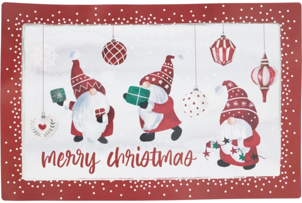 Servírovacia tácka Vianočné škriatkovia, Merry Christmas
