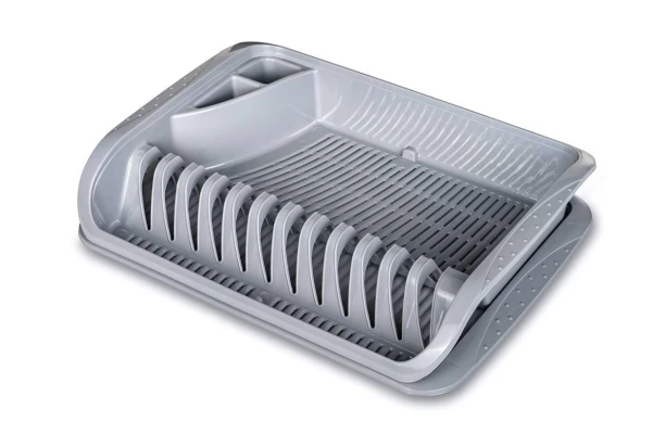 Odkvapkávač na riad 39,5x29,5 cm, šedý