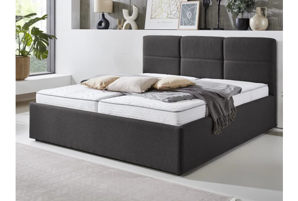 Posteľ Domango 140x200 cm, antracitovo šedá látka