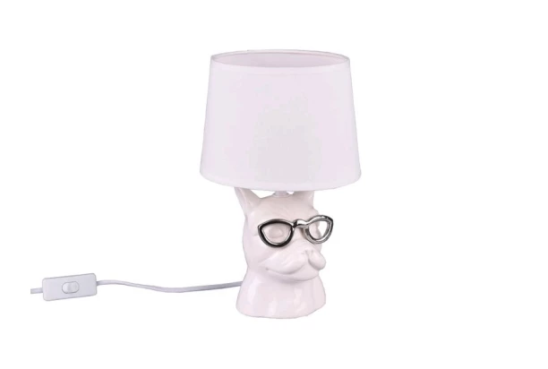 Stolná lampa Dosy, biela