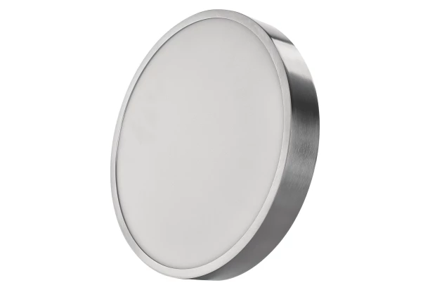 Stropné/nástenné LED osvetlenie Nexxo 30 cm, brúsený nikel, okrúhle