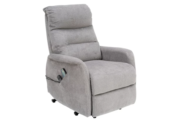 Masážne kreslo s polohovaním Legacy, šedá látka