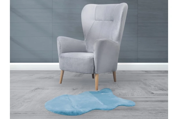 Imitácia králičej kožušiny Rabbit 60x90 cm, svetlo modrá