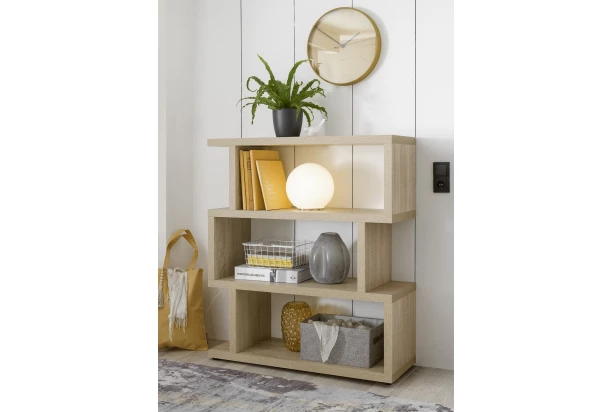 Regál Bocelli, výška 116 cm, dub sonoma