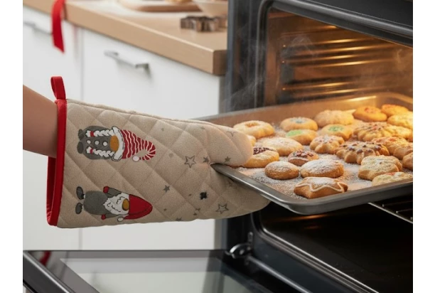 Vianočná chňapka 32x16 cm, trpaslíci