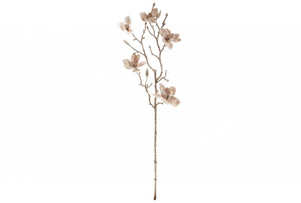 Umelá kvetina Zasnežená magnólia 65 cm, svetlo béžová