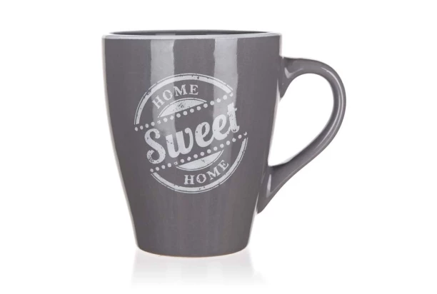 Hrnček Sweet Home 310 ml, šedý