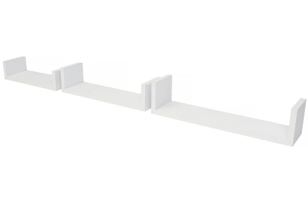 Sada 3 ks políc Shelve U, biela