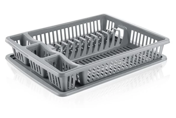 Odkvapkávač na riad myKitchen, šedý