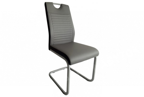 Jedálenská stolička Rindul, sivá / čierna ekokoža