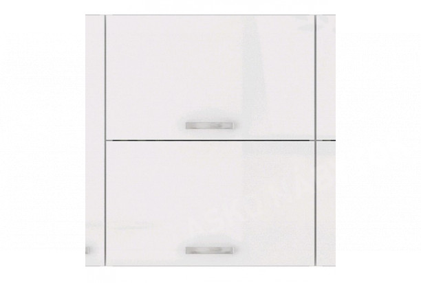 Horná kuchynská skrinka Bianka 60GU, 60 cm, biely lesk