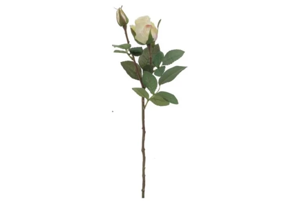 Umelá kvetina Ruža 46 cm, smotanová