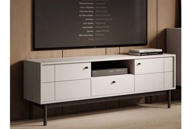 TV skrinka Japandi, 154 cm, béžová kašmír