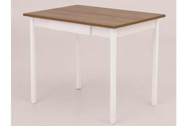 Jedálenský stôl Hannover 90x65 cm, biely/dub starý