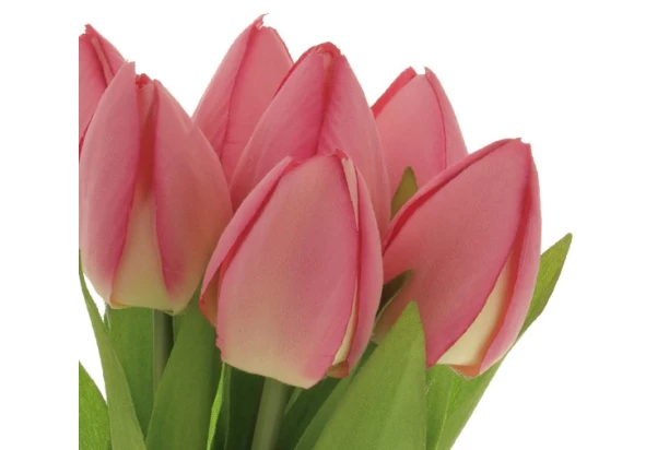 Umelá kytica Tulipány, ružová