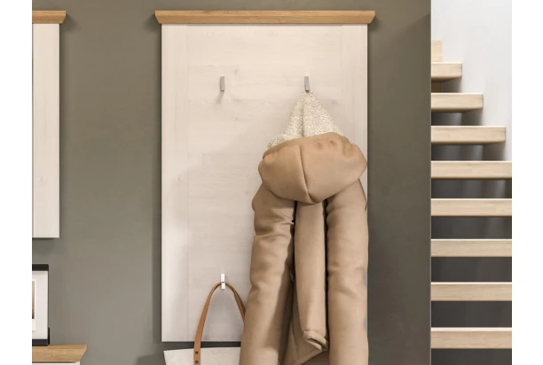 Nástenný šatníkový panel Verona, smrekovec/dub artisan